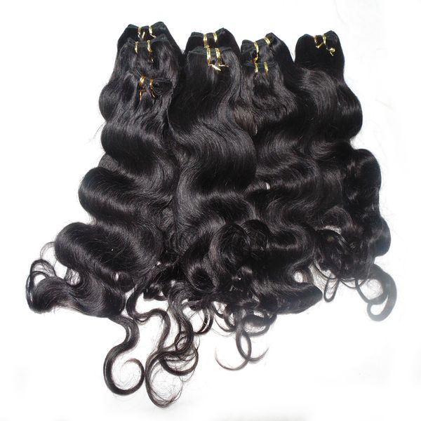 Moda rainha a granel cabelo 20 pçs / lote 50g / pedaço onda do corpo indiano cabelo humano tecelagem com entrega rápida