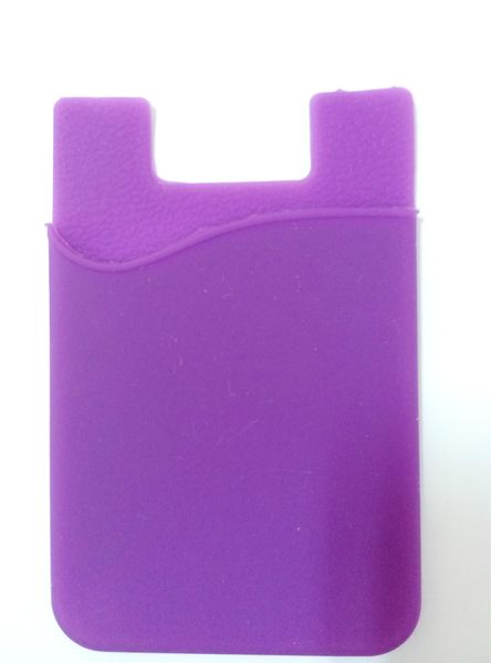 

new customized logo cell phone silicone smart phone wallet 3m sticker smart phone wallet mobile card holder for iphone/samsung