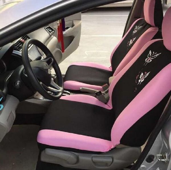 

9pcs/set car seat cover full sets universal fit 5 seat suv sedans front/back seat elastic washable breathable butterfly embroidery