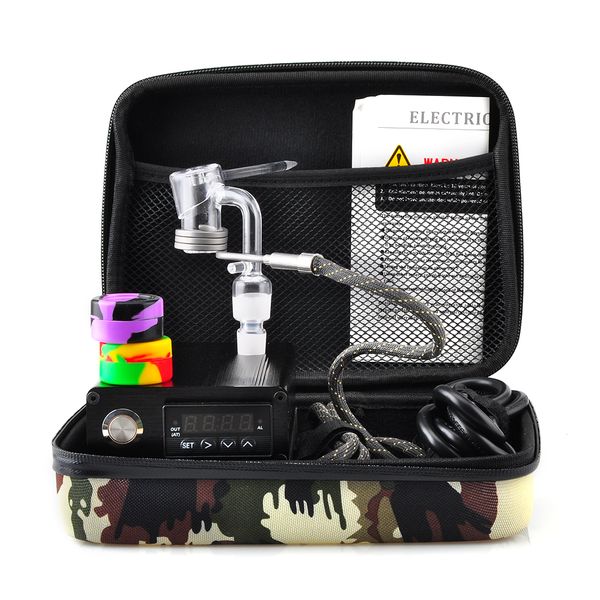 

E Quartz Nail Electric Dab Nail Box Kit With Quartz Nail 14 18 MM MaleVapor Wax Dry Herb Temperature Controller Box fit to Rig glass Bongs