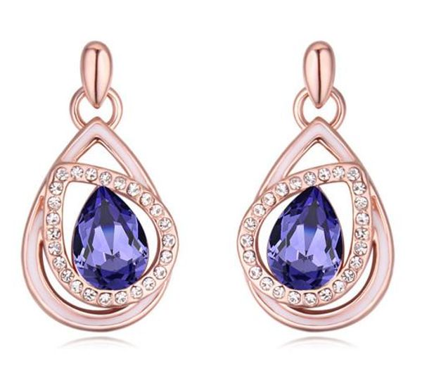 

серьги для женщин мода капли воды стиль качества австрийский хрусталь 18 к позолоченные серьги падения ювелирные изделия оптовая продажа бес, Silver