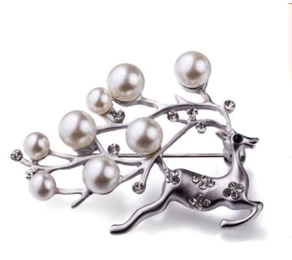 

christmas brooch deer brooch pin accessories, Gray