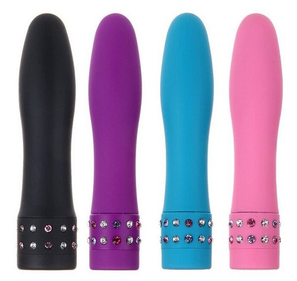 

Мини Карманные G-spot Вибраторы Пуля AV Вибратор Массажер с Алмазным Украшением Анальные Секс-Игрушки для Женщин