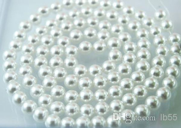 

1000pcs/lot white 8mm imitation pearls loose bead white acrylic pearl beads diy resin spacer for jewelry a62, Black