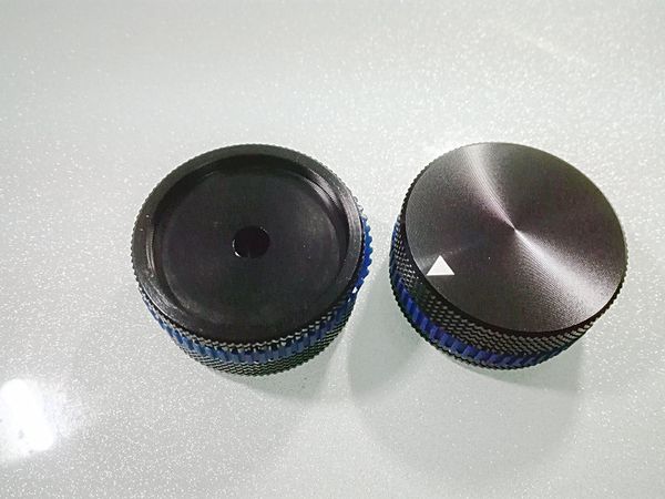 

wholesale- fast black knob solid aluminum alloy volume knob 40*18mm screw fastening type potentiometer knob