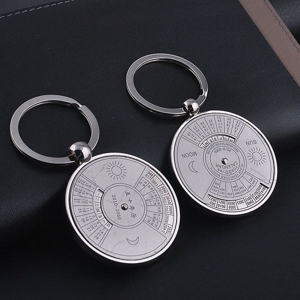 Compass Keychain Calendário Key Fivelele Chinese / Inglês Companhia criativa de contas