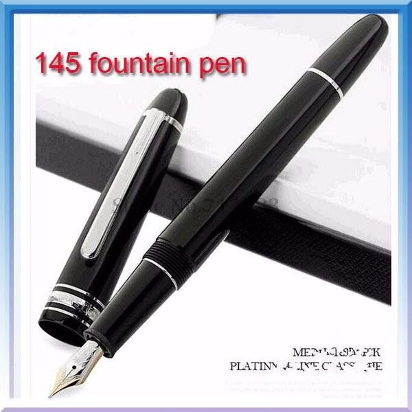 

black legrand fountain pen / ballpoint pen / roller ball pens with sliver / gold trim office brand pen # 145