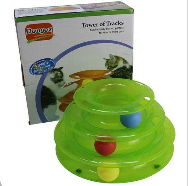 

new arrive funny cat pet toy cat toys intelligence triple play disc cat toy balls