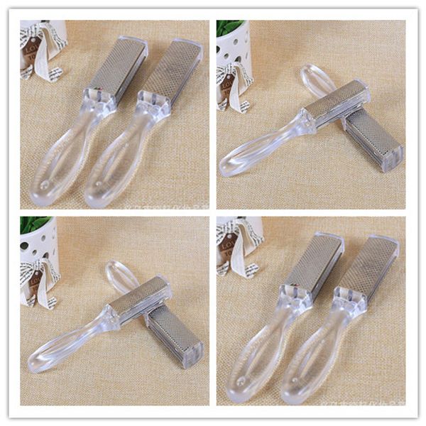 

beauty metal clear double side foot rasp file callus remover dead skin remover pedicure foot care tool