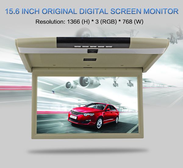 2019 Car VIdeo 15.6 Inch TFT LCD Display Monitor 12 24v 