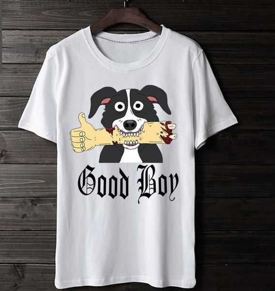 

Mr Pickles Good Boy Print T-shirts Men's Tops Tees Anime Summer Casual Short Sleeve 100% Cotton T shirt High Quality S-XXXL Free Shipping