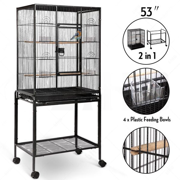 Acheter 53 Grand Oiseau Perroquet Cage Pour Animaux De Compagnie Chinchilla Cockatiel Conure House W Stand 4 Tasses De 6392 Du Dhmakepossible