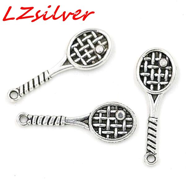 

MIC 100pcs Tibetan Silver zinc alloy Tennis Racket Charm Pendant 10mmx29mm DIY jewelry