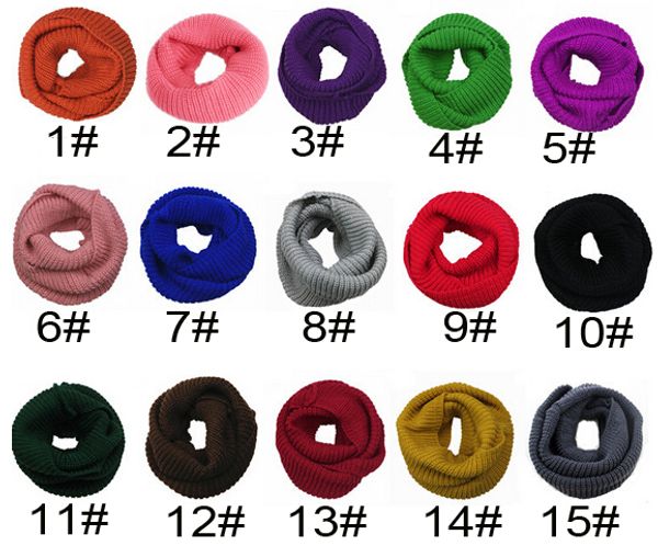 1PCS herbst winter Koreanische frau Gestrickte Schals halstuch reine farbe pullover 20 farben männer schals damen 120*30CM kostenloser versand