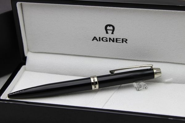 

бесплатная доставка ! ! aigner металл подарочная ручка серебро клип черный краска шариковая ручка роскошная ручка черный деревянный ящик, Blue;orange