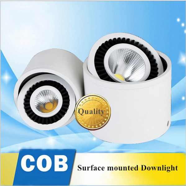 

dimmable led cob ceiling led downlight 3w 5w 7w 15w 360 degree rotating warm / cool white surface mounted indoor lighting
