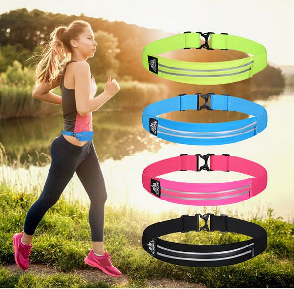 

wholesale- aonijie e867 lycra running bag outdoor marathon waist pack anti-theft reflective belt for mobile phone gym bag sports bags