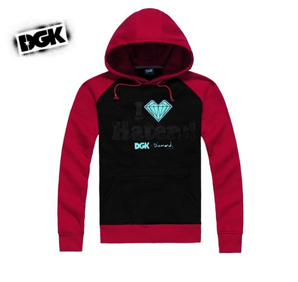 

v443 s-5xl cotton blend hip hop men and women hoodies sports cotton hoody dgk sweatshirts, Black