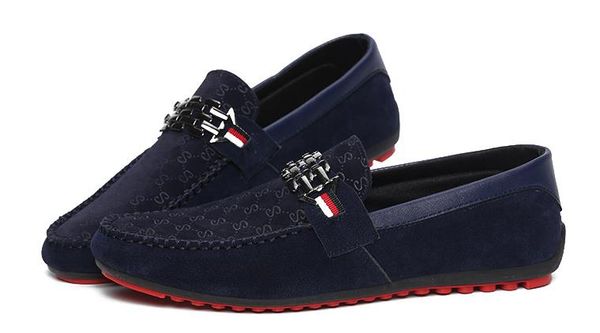 

Us size: 6-10 Men's shoes Bottoms Loafers Black Men Shoes Slip On Men's Leisure Flat Shoes Fashion Male Breathable Moccasin Loafers Driving