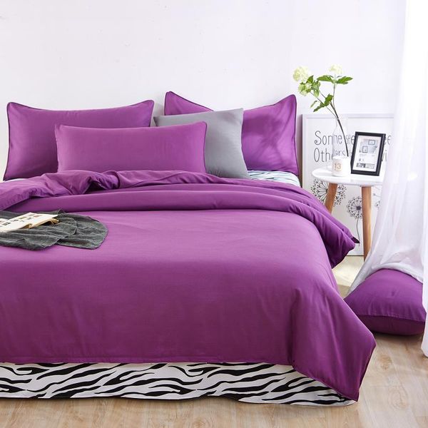 

wholesale-2016 bedding sets zebra bed sheet and purple duver quilt cover pillowcase soft and comfortable king  full twin good quality