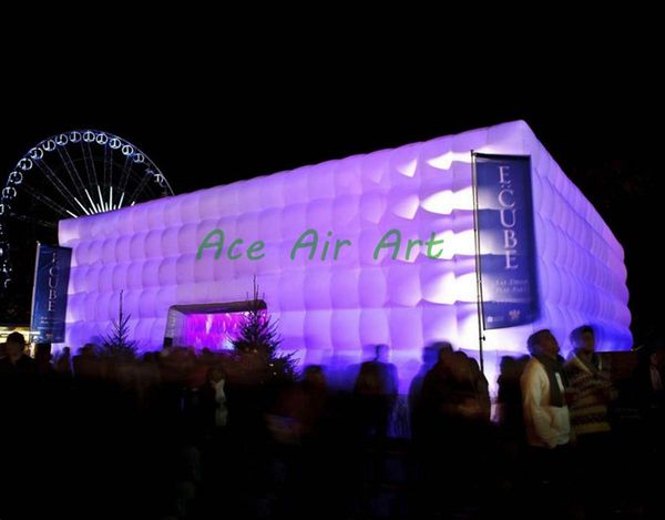 Party-Event im Freien, kommerziell genutztes großes aufblasbares Partyzelt, Event-Station mit LED-Licht zum Verkauf