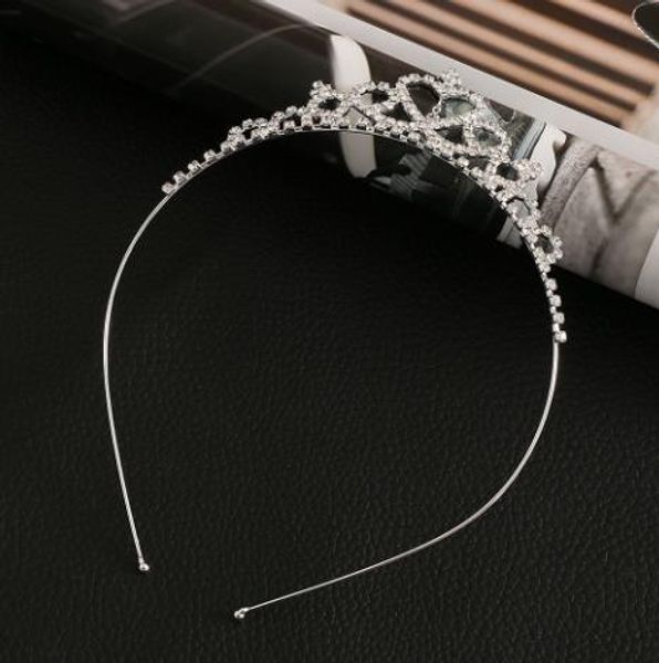 

2017 women girls hairpin princess crown silver crystal hair hoop jewelry diamond tiara headband hair accessories, Black;brown