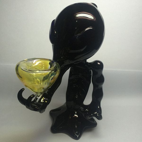 Handglasbong G-Punkt-Alien-Rauchpfeifen Trockenpfeife Glaspfeifen Glaswasserpfeifen Kostenloser Versand