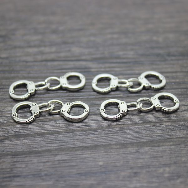 

30pcs/lot 31x11mm antique silver handcuff charm pendant, Bronze;silver