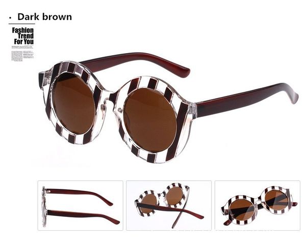 

2016 limited direct 9 man and sunglasses street holland selling fashion shoot woman black white striped round box house of for women co hqer, Slivery;brown