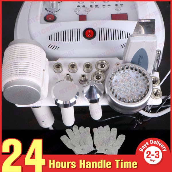 

2016 famous 7in1 diamond dermabrasion machine skin scrubber pn microcurrent bio gloves anti wrinkle acne remover ultrasonic head