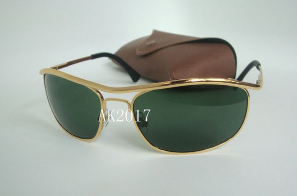 

brown frame quality men 1pair for glasses sun sports gold sunglasses lenses 62mm glass green with case high cntuf