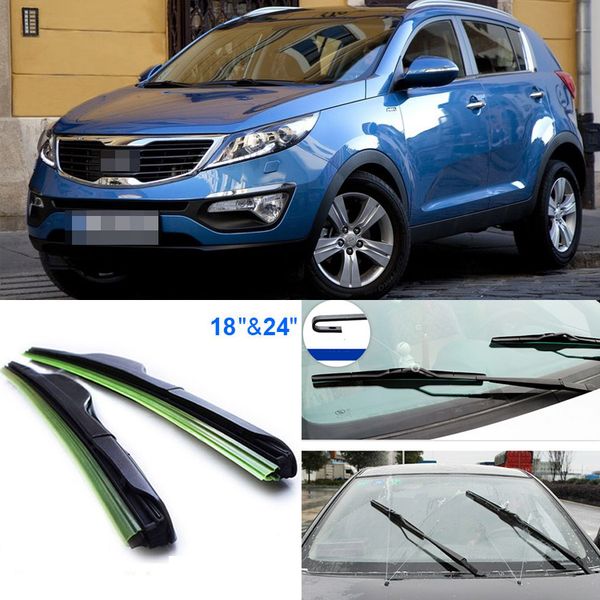 

2pcs 24"+18" front windscreen windshield wiper blades soft rubber windshield wiper blade for kia sportage r