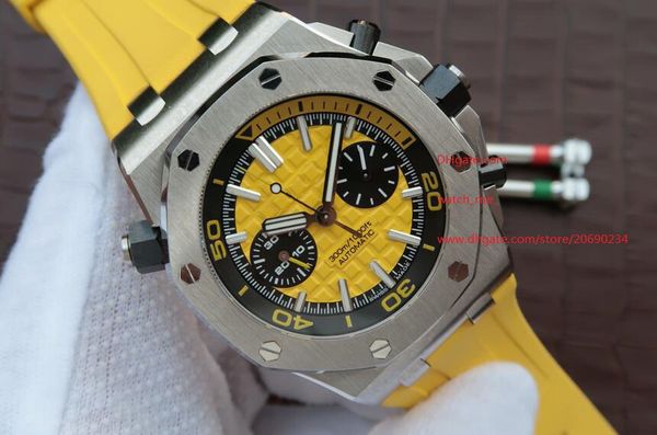 

Завод поставщик горячая роскошь AAA 42 мм желтый циферблат кварцевый механизм хронограф секундомер мужские часы лучший бренд наручные часы новое прибытие