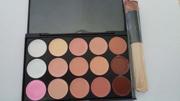 

15 colors concealer camouflage makeup palette face cream makeup concealer palette make up set tools with brush for salon party
