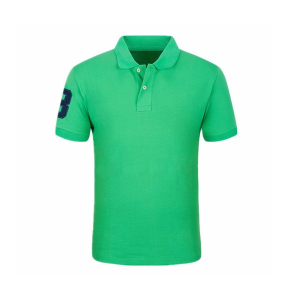 EUA tamanho casual polo camisa homens sólido polo camisa marca santos homens polo britânico camisas de ovelhas cabeça de algodão de manga curta