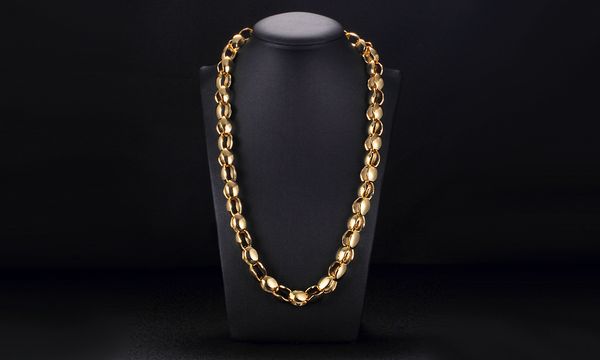 

wholesale the latest fashion 18k gold necklace christmas present ship, Silver