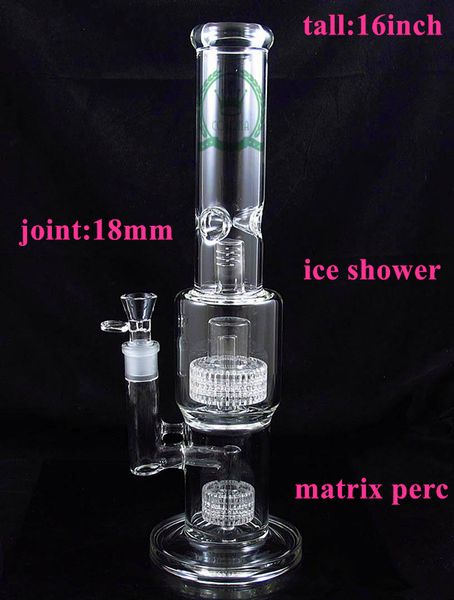 bong in vetro Bong narghilè Impianti petroliferi Bong Dab Rig Tubi dell'acqua con quarzo Banger Nail Recycler 18mm Hitter Piece Beaker