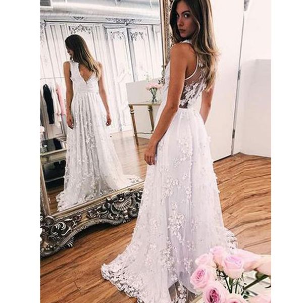 

new v-neck long prom dress lace white evening gowns charming dresses party eveyning custom made, Black
