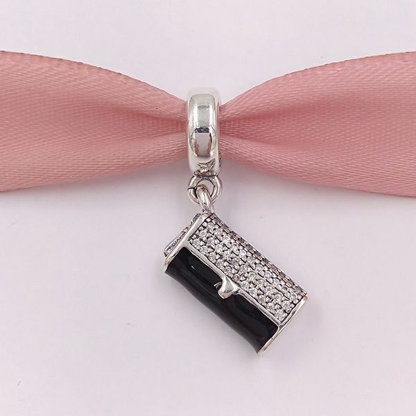 

andy jewel authentic 925 sterling silver beads clutch bag pendant charm charms fits european style jewelry bracelets & necklace 792155cz2992, Black