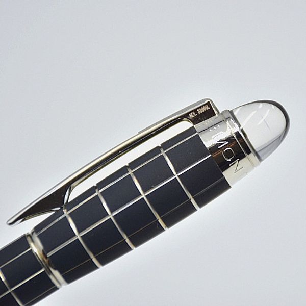 

- mb black metal grid fountain pen with luxury school office supplies writing smooth mon brand ink pen as gift