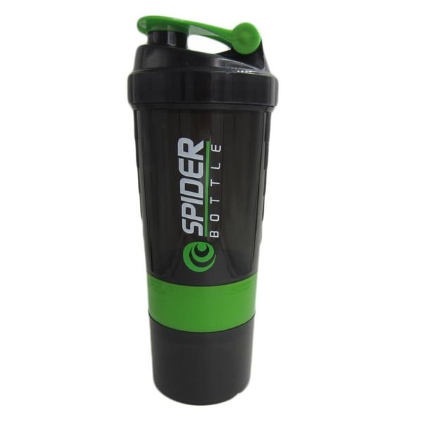

wholesale- new spider 3 in 1 sports water bottle with inserted mixing ball 4 color 1521 500ml