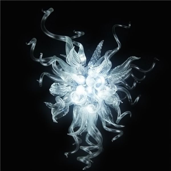 

современная белая художественная люстра 100% ручного выдувного стекла пользовательские декоративные светодиодные дешевые люстры для спальни