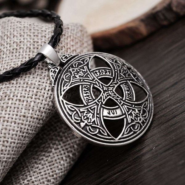 

New Punk Vinkings Pendant Necklace Large Celttic Knot Love Pendant Viking Norse RUNE Pendant Necklace Wiccan Pagan Asatru Jewelry