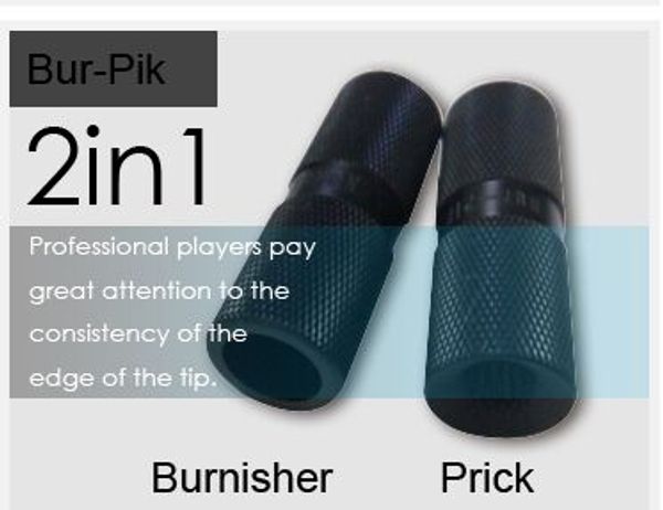 

wholesale- 2 in 1 tip burnisher pool cue tip prick hipping