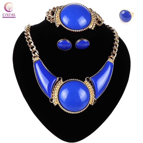 

6 colors trendy women jewelry set statement necklace with earrings new arrival exclusive sales party necklace 2020, Black