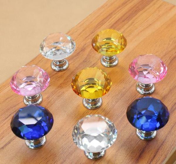 

clear crystal knob cabinet pull handle drawer kitchen door wardrobe hardware