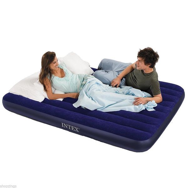 2018 inflatable airbed queen size air mattress camping waterproof queen size air bed