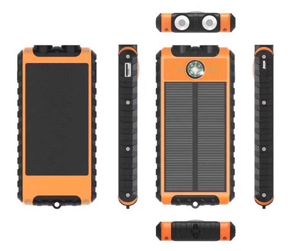 

портативный 8000 мач водонепроницаемый солнечной энергии банк противоударное зарядное устройство для samsung s8 note 8 любой телефон