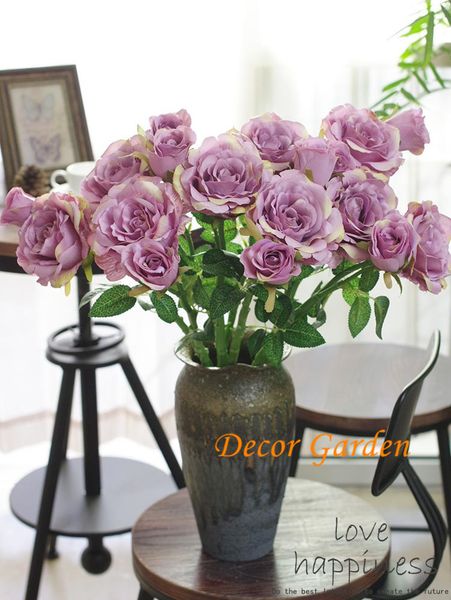 

8colors 2 heads artificial silk rose flower diy flower bouquet wedding festivals supply fake flowers for home decoration yxfb13