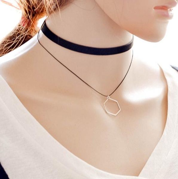 

2 chains necklace with simple pendant, vintage style,noble and delicate for women, high quality, Golden;silver